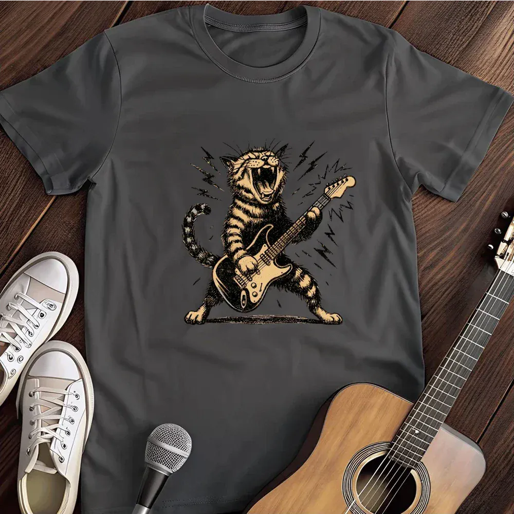 Printify T-Shirt Dark Heather / S Tabby Rocker T Shirt