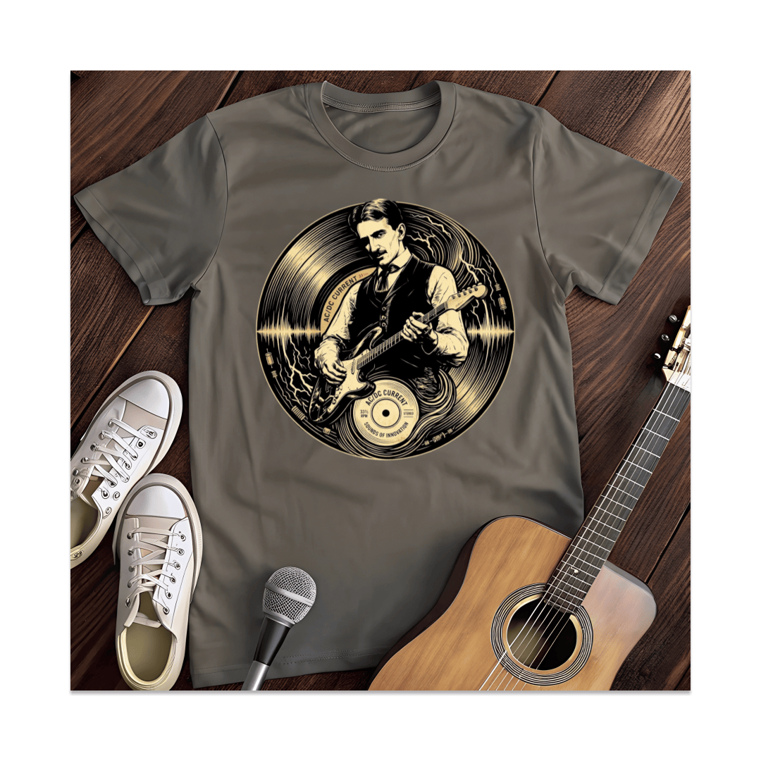 Printify T-Shirt Dark Heather / S Tesla ACDC Current T-Shirt