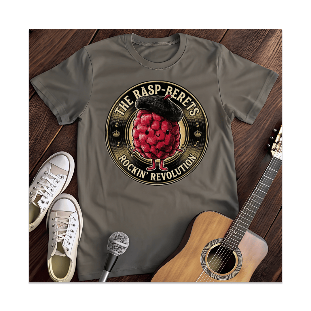 Printify T-Shirt Dark Heather / S The Rasp-Berets Rockin' Revolution T-Shirt