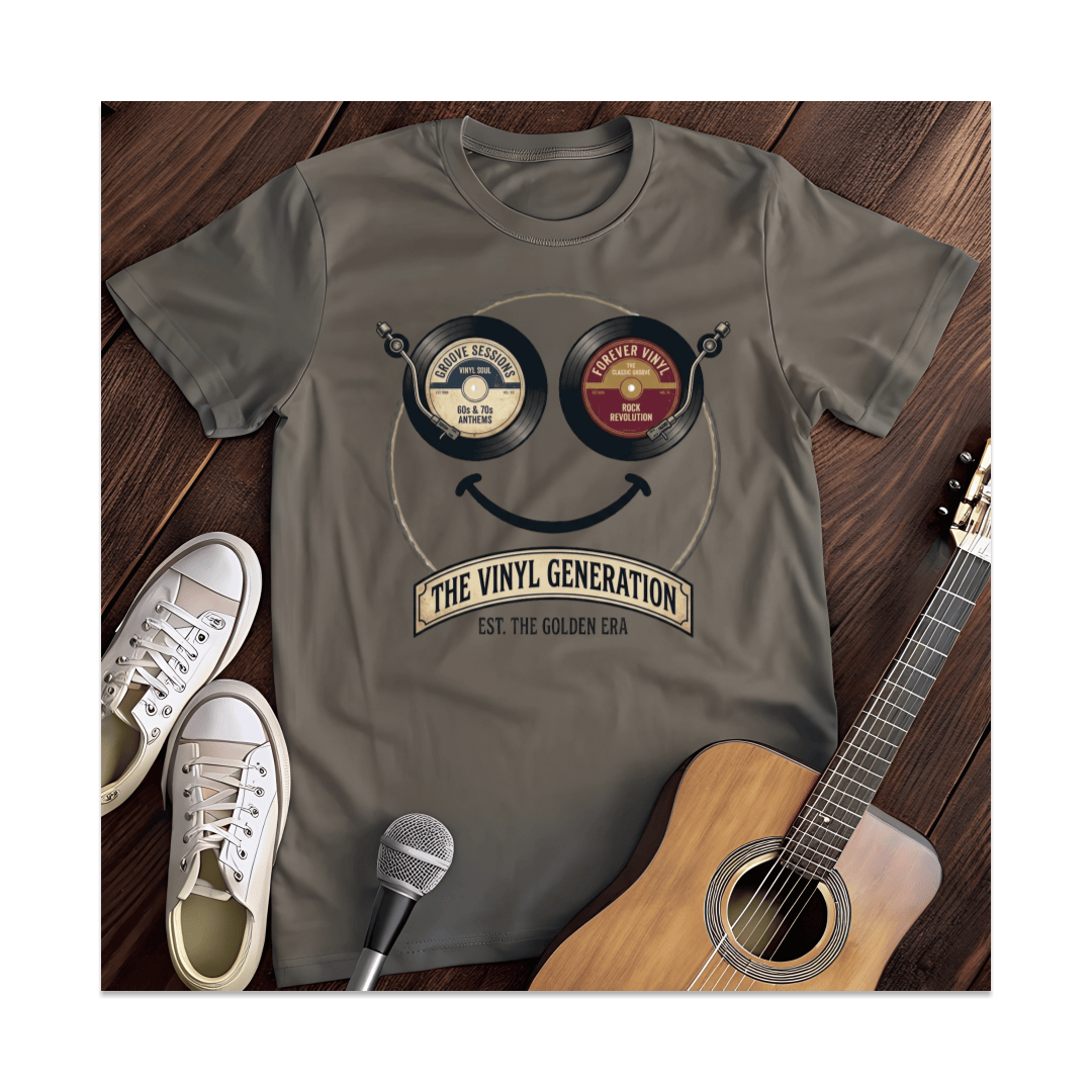 Printify T-Shirt Dark Heather / S The Vinyl Generation T-Shirt