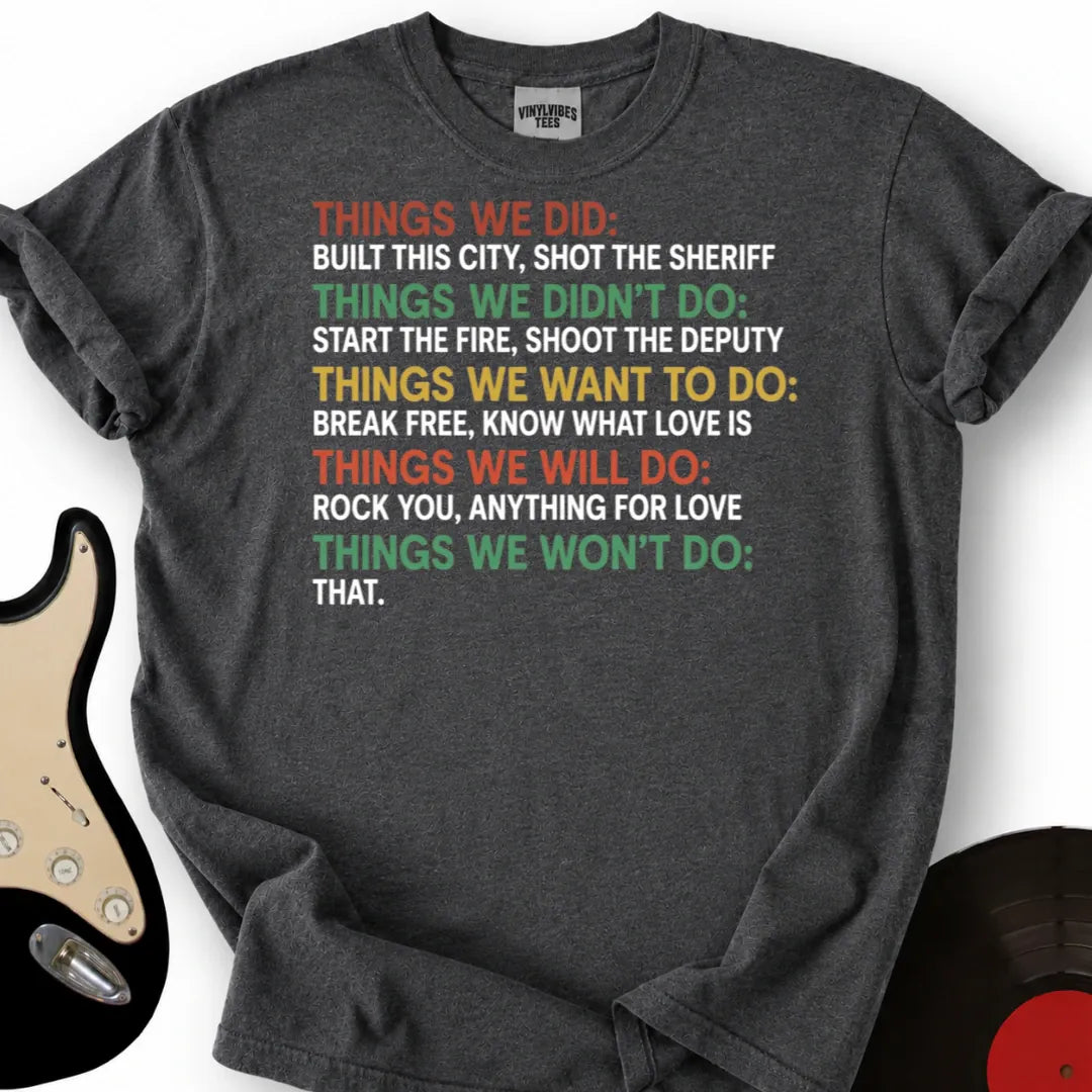 Printify T-Shirt Dark Heather / S Things T-Shirt