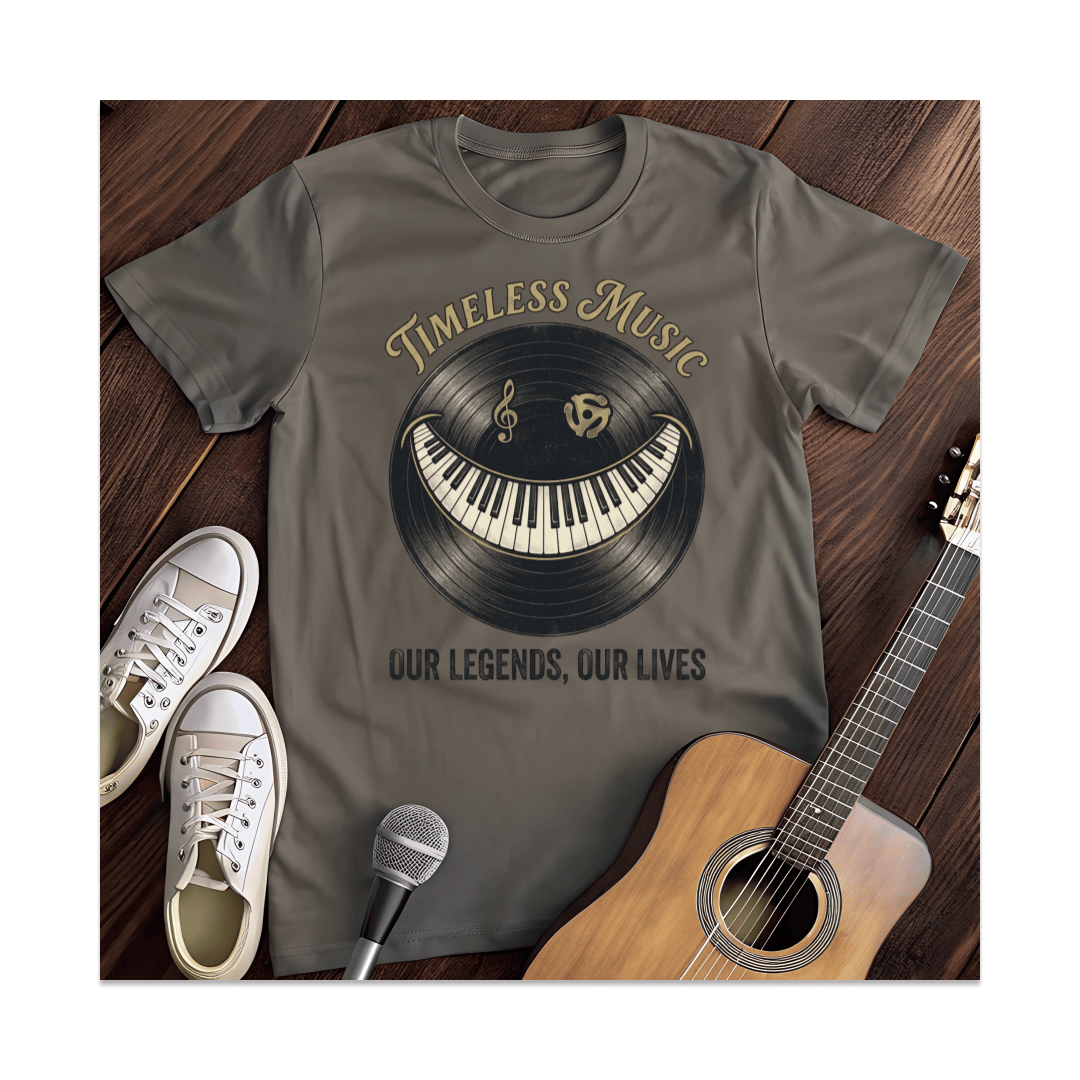Printify T-Shirt Dark Heather / S Timeless Music T-Shirt