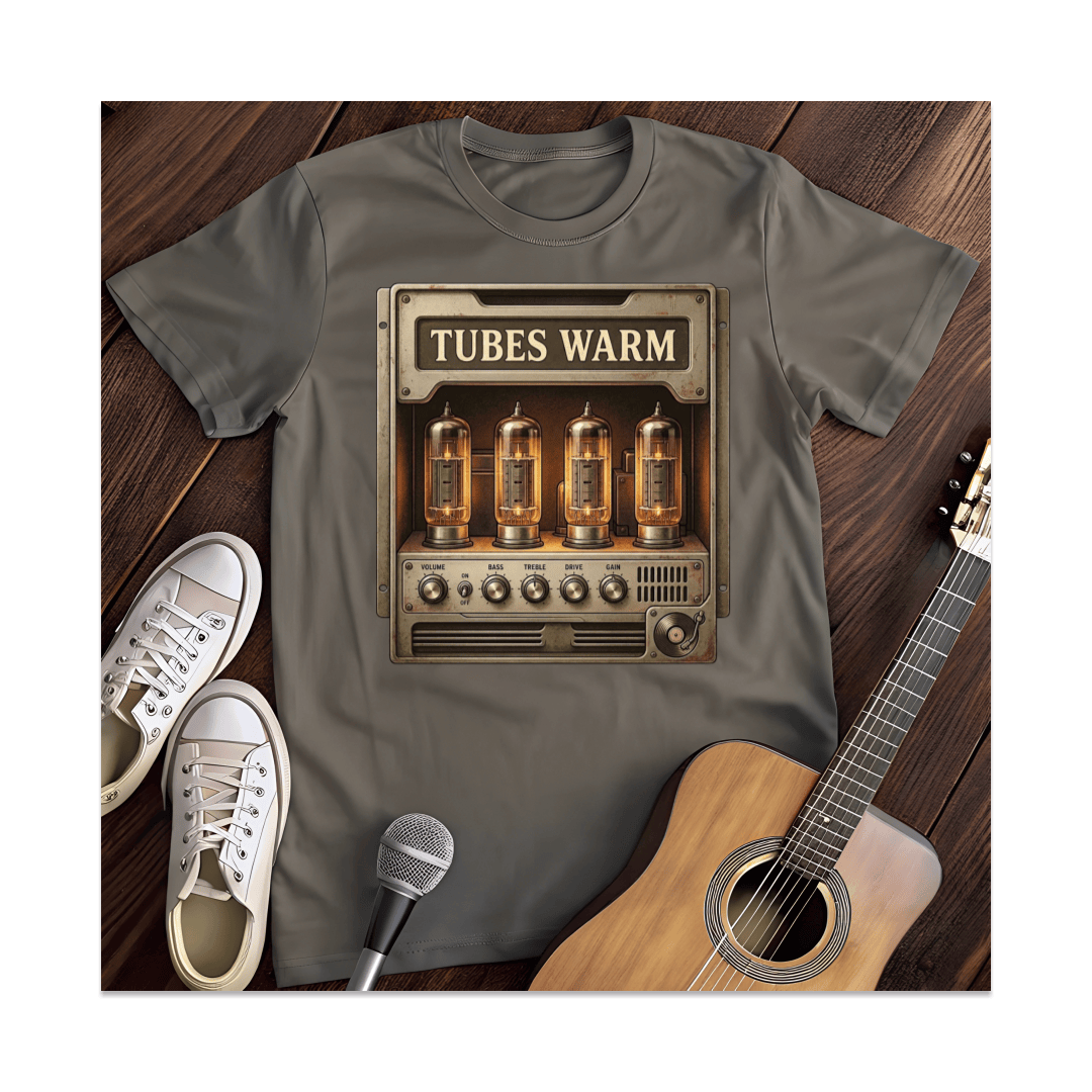 Printify T-Shirt Dark Heather / S Tubes Warm Amp T-Shirt