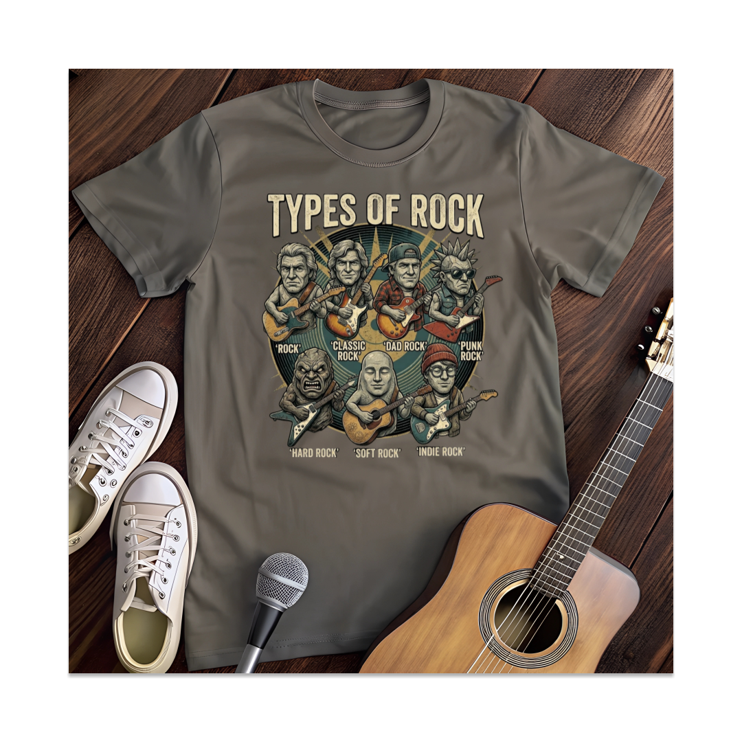 Printify T-Shirt Dark Heather / S Types Of Rock T-Shirt