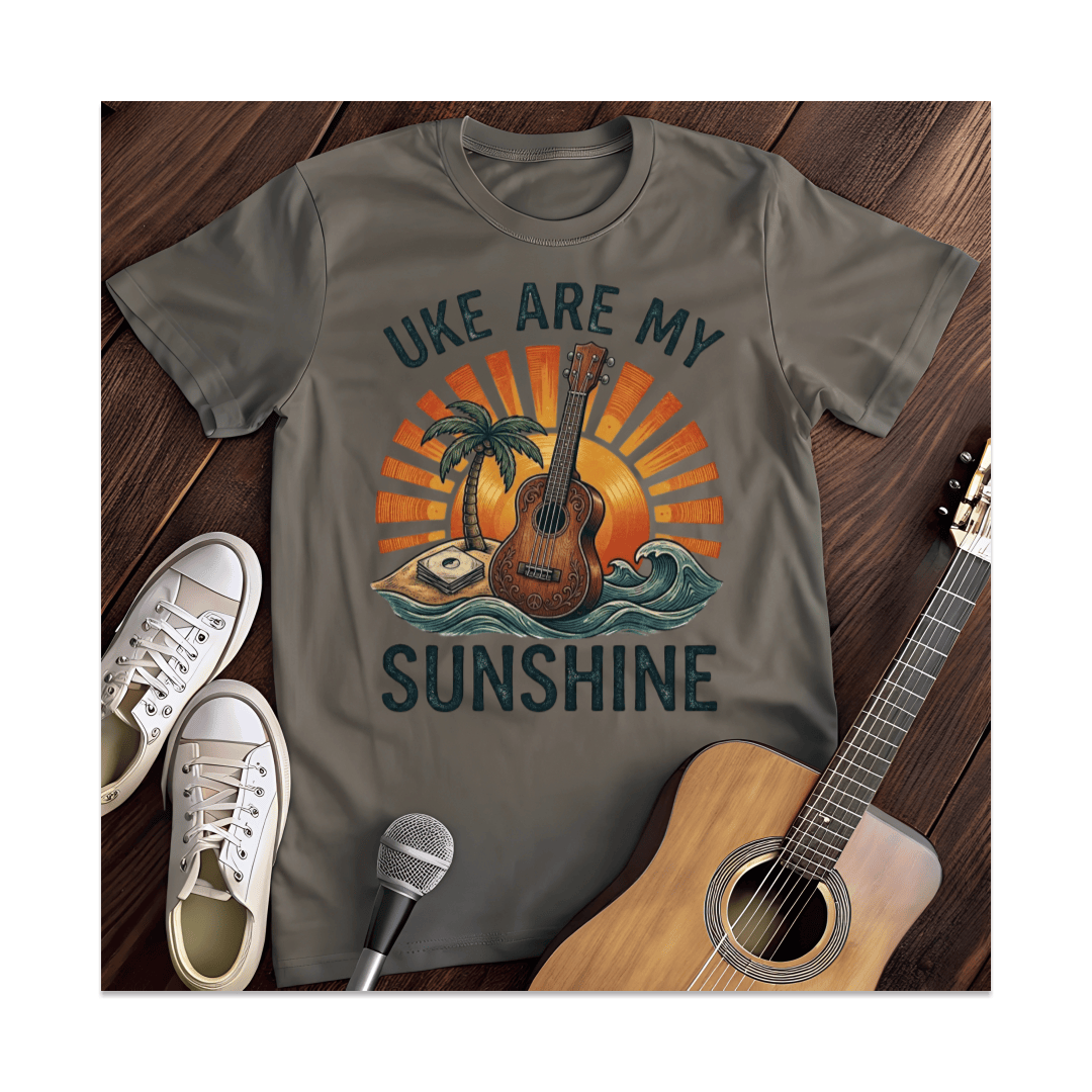 Printify T-Shirt Dark Heather / S Uke Are My Sunshine T-Shirt
