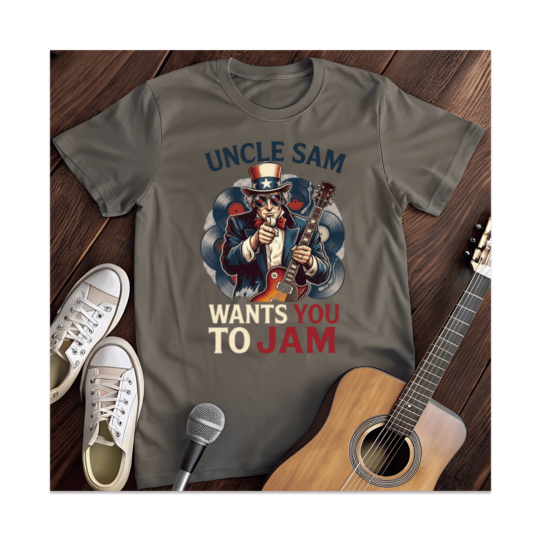 Printify T-Shirt Dark Heather / S Uncle Sam Wants You To Jam T-Shirt