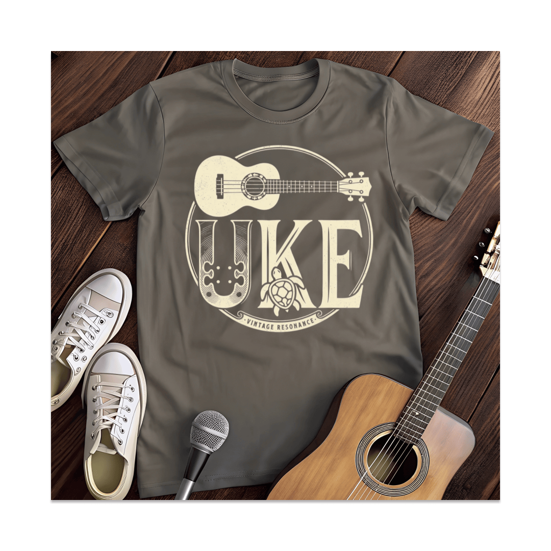 Printify T-Shirt Dark Heather / S Vintage Resonance Uke T-Shirt