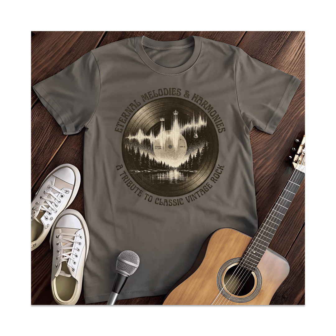 Printify T-Shirt Dark Heather / S Vintage Rock Landscape T-Shirt