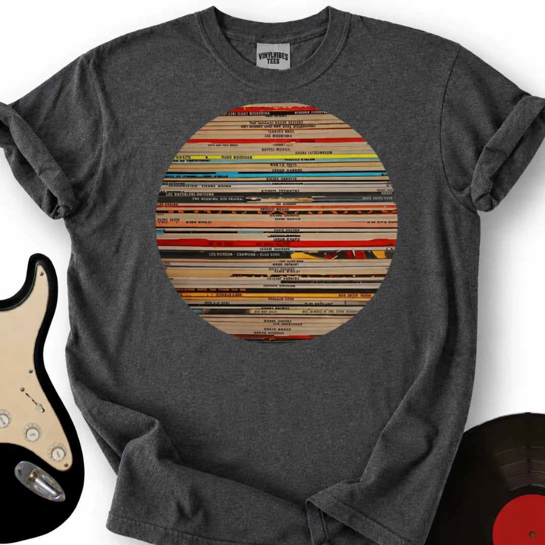 Printify T-Shirt Dark Heather / S Vinyl Globe T-Shirt