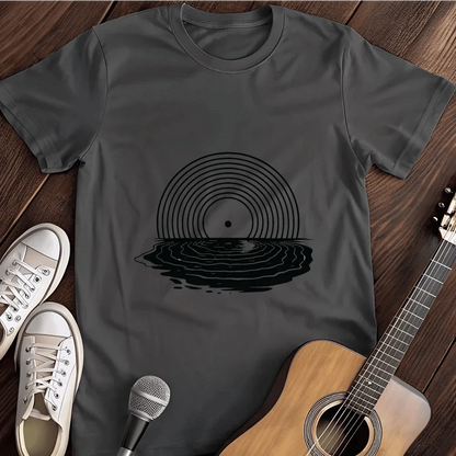 Printify T-Shirt Dark Heather / S Vinyl Music Vinyl Moon Vinyl Record
