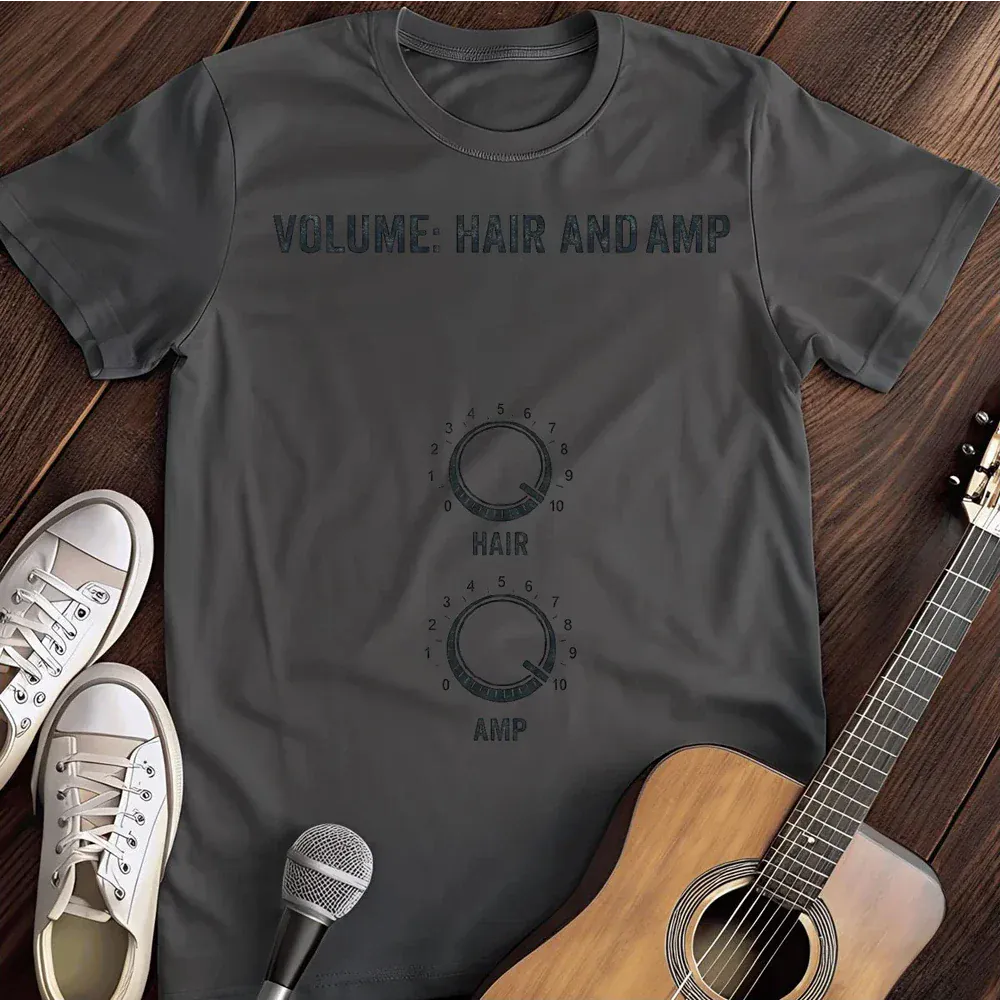 Printify T-Shirt Dark Heather / S Volume Hair And Amp T Shirt