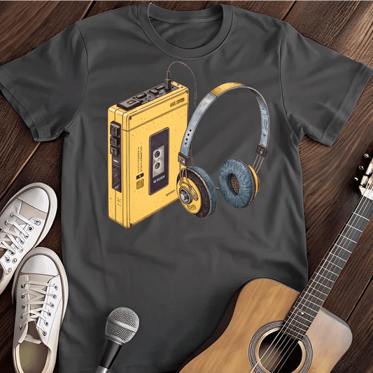 Printify T-Shirt Dark Heather / S Walkman T Shirt