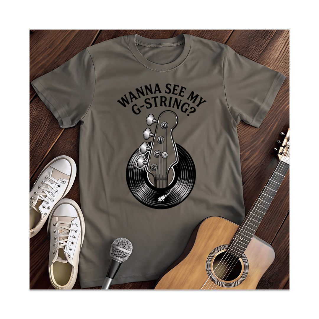 Printify T-Shirt Dark Heather / S Wanna See My G-String Bass T-Shirt