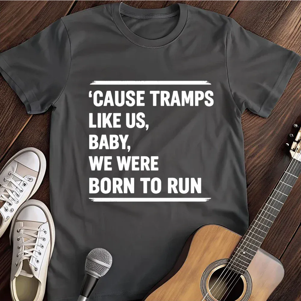 Printify T-Shirt Dark Heather / S We Were Born To Run T Shirt