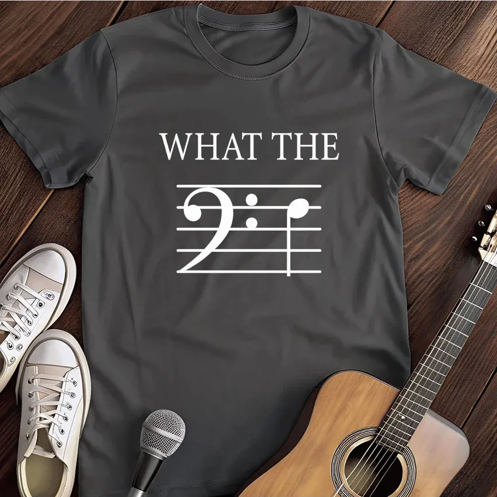 Printify T-Shirt Dark Heather / S What The F Bass Geek T Shirt