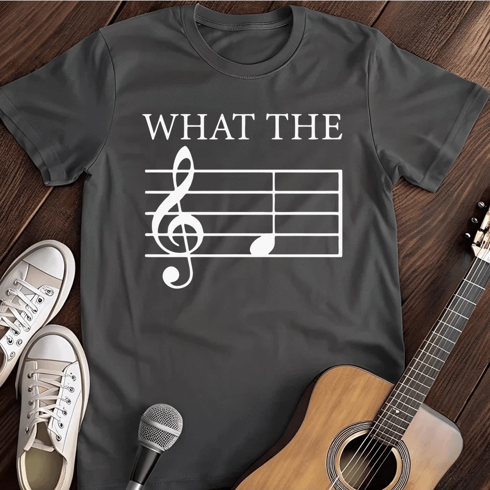 Printify T-Shirt Dark Heather / S What The T Shirt