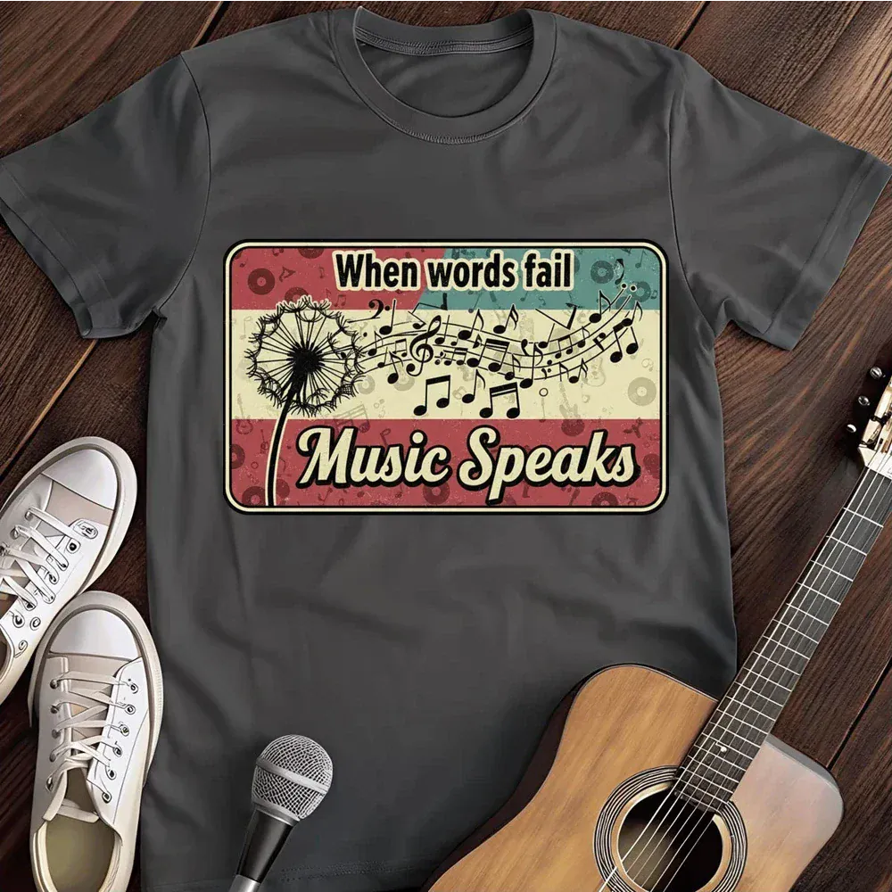 Printify T-Shirt Dark Heather / S When Words Fail T Shirt