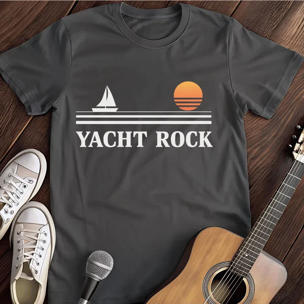 Printify T-Shirt Dark Heather / S Yacht Sun Rock T Shirt