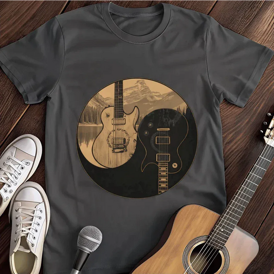Printify T-Shirt Dark Heather / S Ying Yang Guitar T Shirt