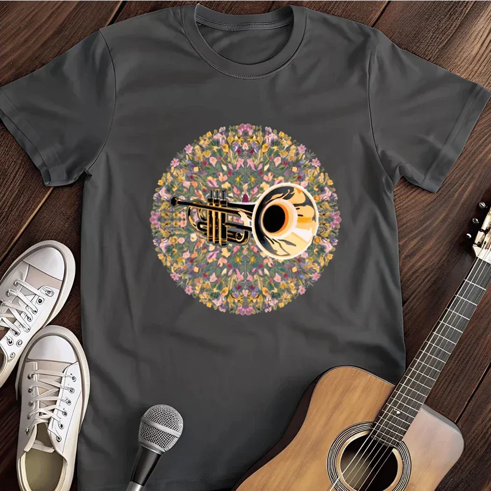 Printify T-Shirt Flowery Trumpet Licks T Shirt