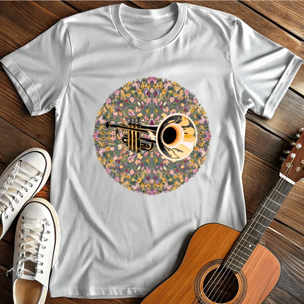 Printify T-Shirt Flowery Trumpet Licks T Shirt