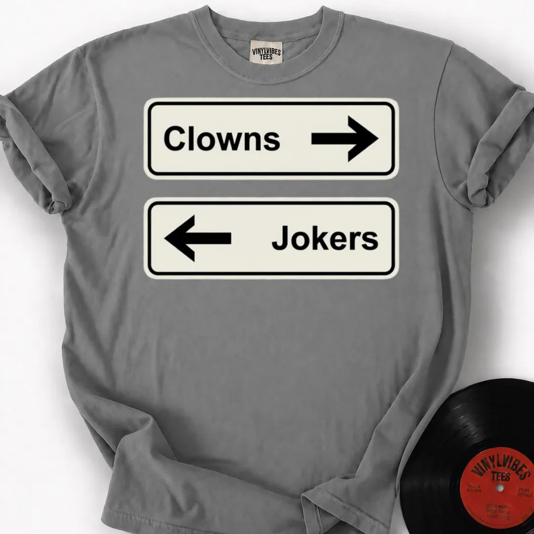 Printify T-Shirt Granite / S Clowns To The Left Premium T-Shirt