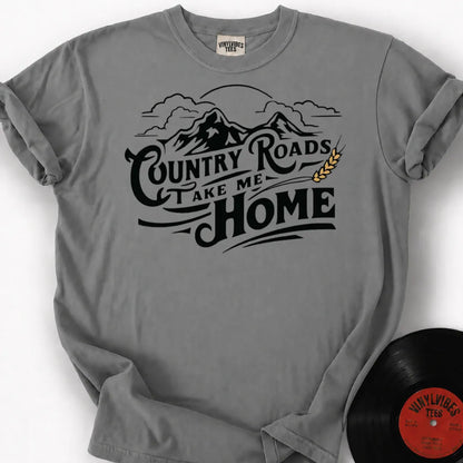 Printify T-Shirt Granite / S Country Roads Premium T-Shirt