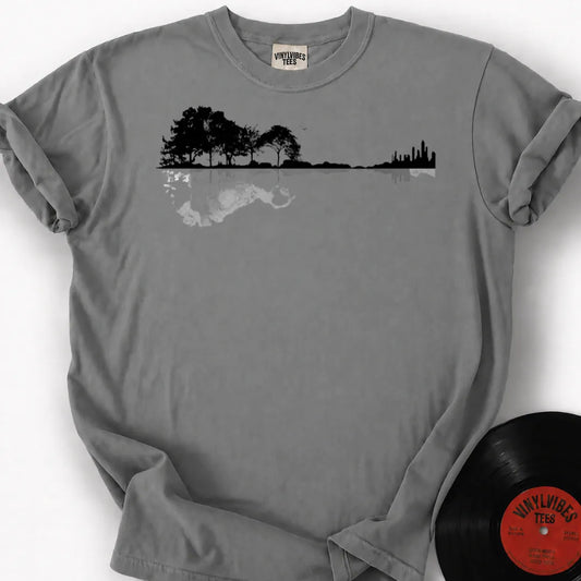 Printify T-Shirt Granite / S Guitar Forest Premium T-Shirt