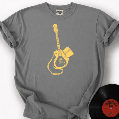 Printify T-Shirt Granite / S Guitar Top Hat Premium T-Shirt