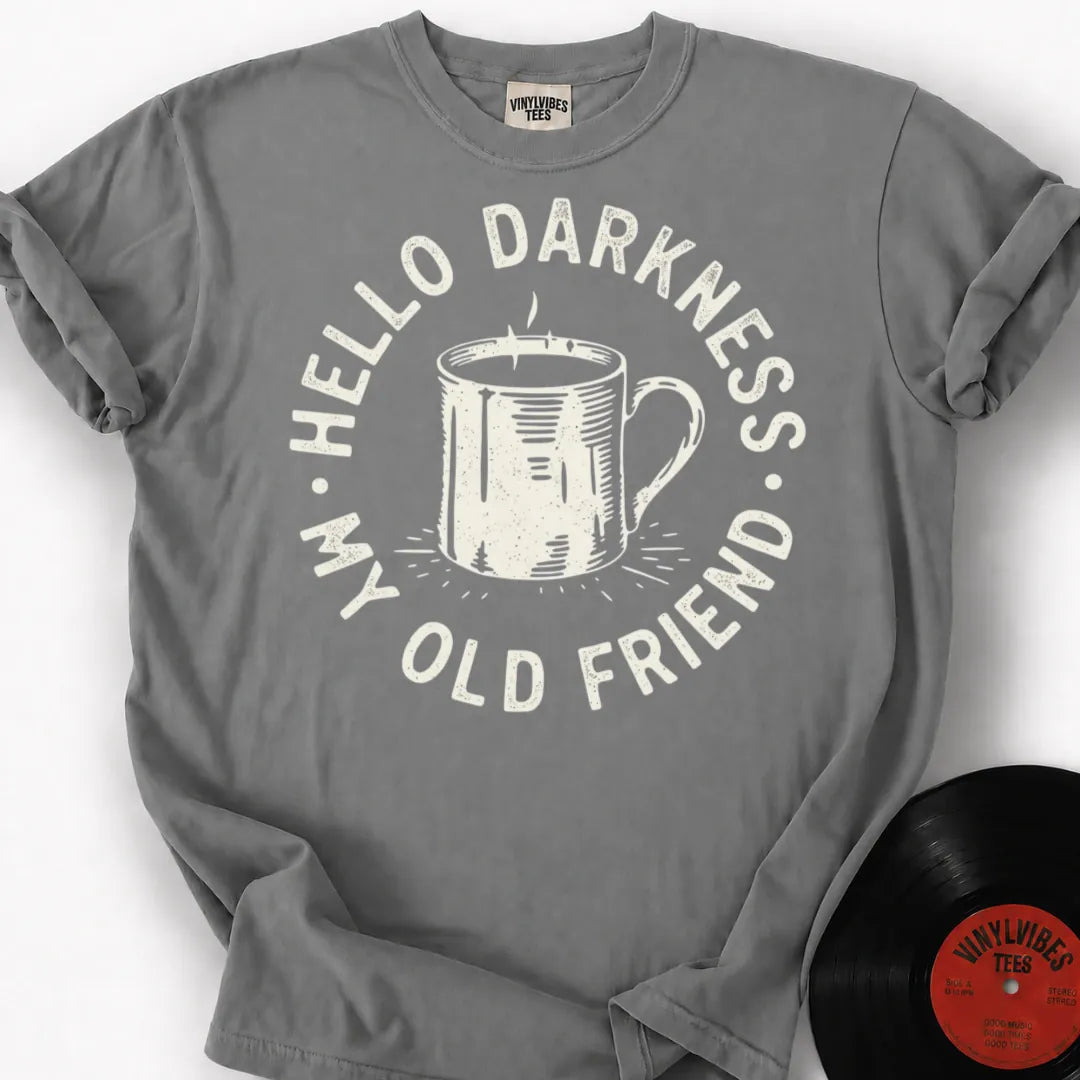 Printify T-Shirt Granite / S Hello Darkness Premium T-Shirt