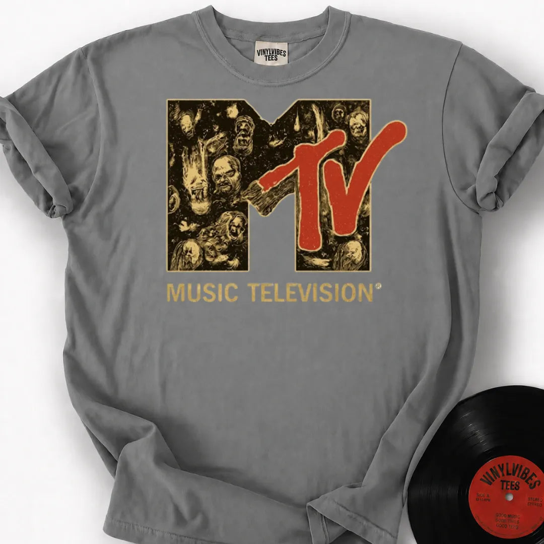 Printify T-Shirt Granite / S Mtv Logo Premium Premium T-Shirt
