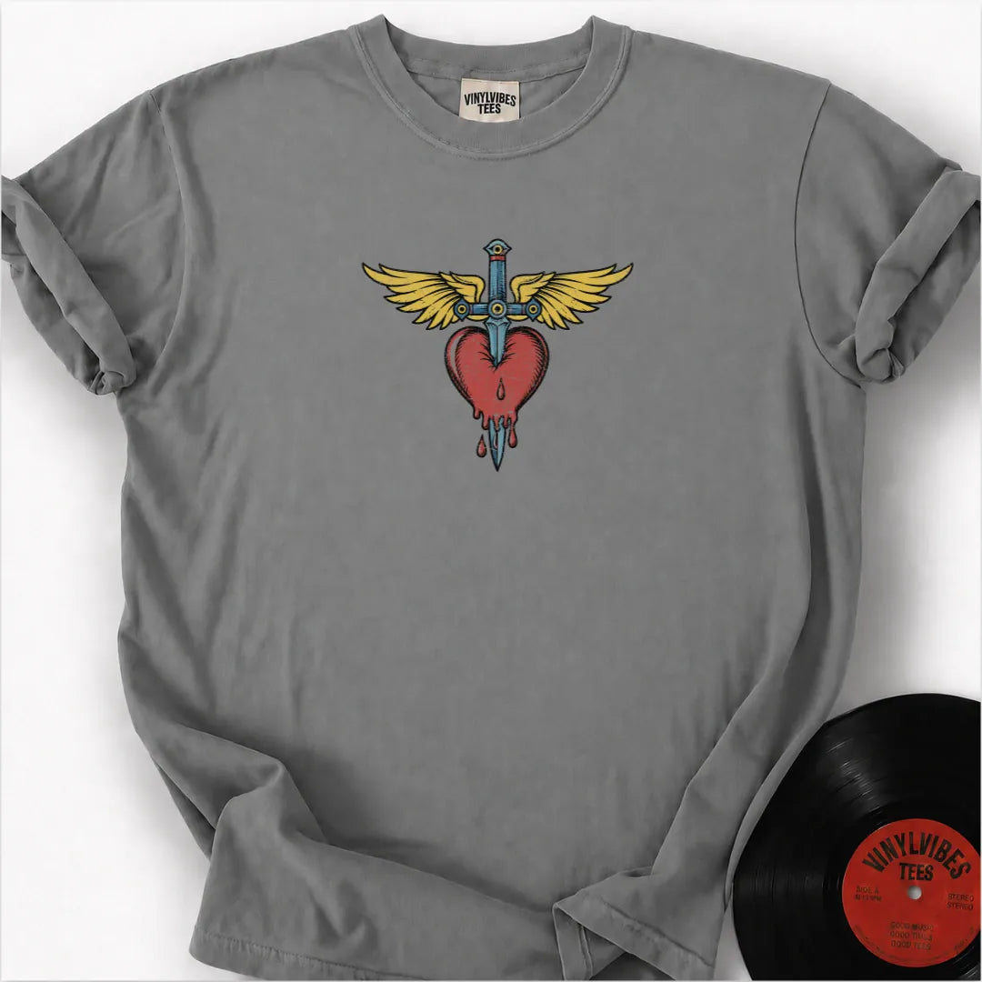 Printify T-Shirt Granite / S Shot Through the Heart Premium T-Shirt