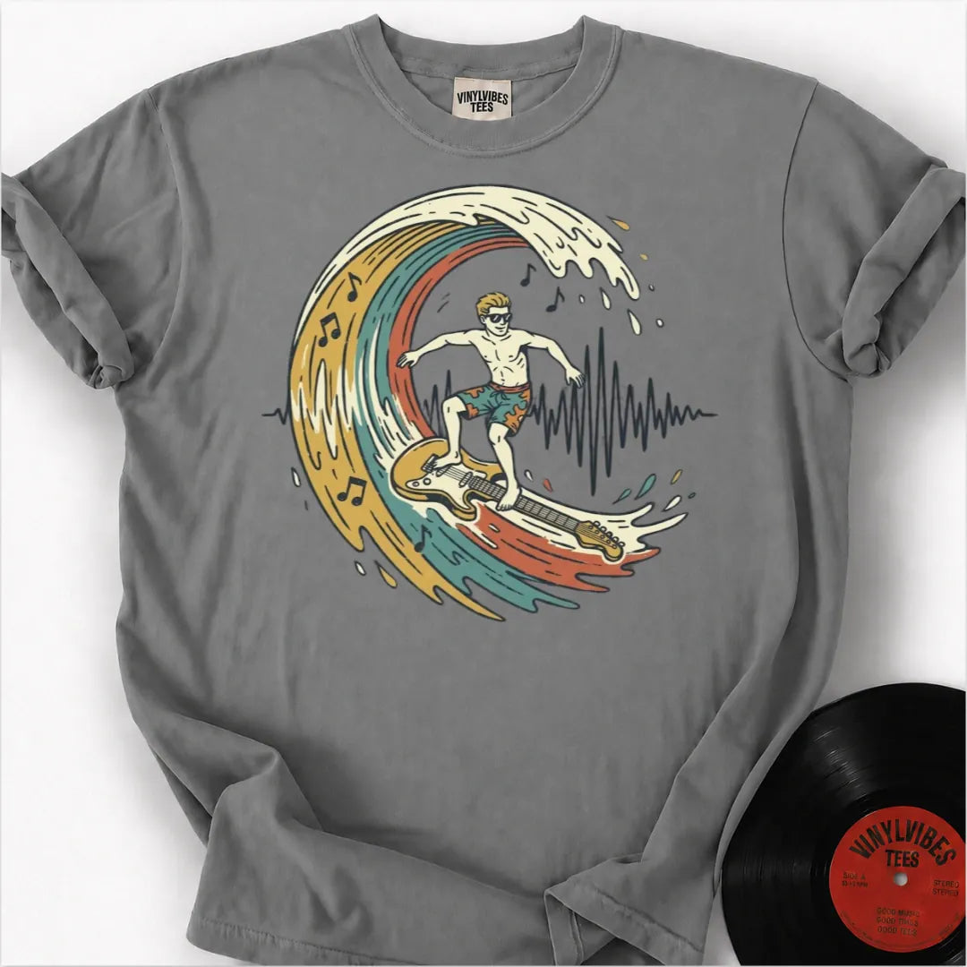 Printify T-Shirt Granite / S Sonic Surfer Premium T-Shirt