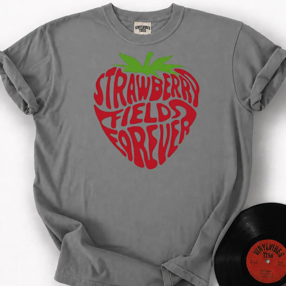 Printify T-Shirt Granite / S Strawberry Fields Premium T-Shirt