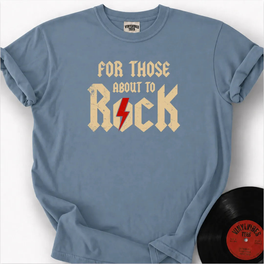 Printify T-Shirt Ice Blue / S For those about to rock Premium T-Shirt