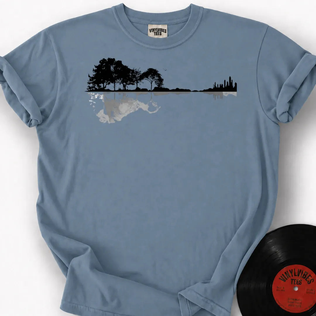 Printify T-Shirt Ice Blue / S Guitar Forest Premium T-Shirt