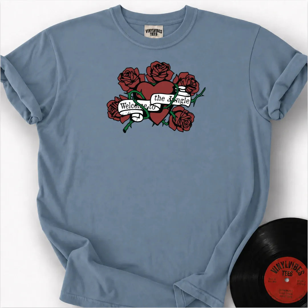 Printify T-Shirt Ice Blue / S November Rose Premium T-Shirt
