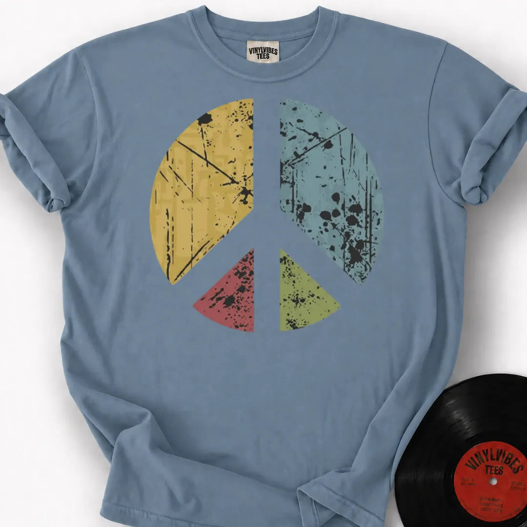 Printify T-Shirt Ice Blue / S Peace Colored Premium T-Shirt
