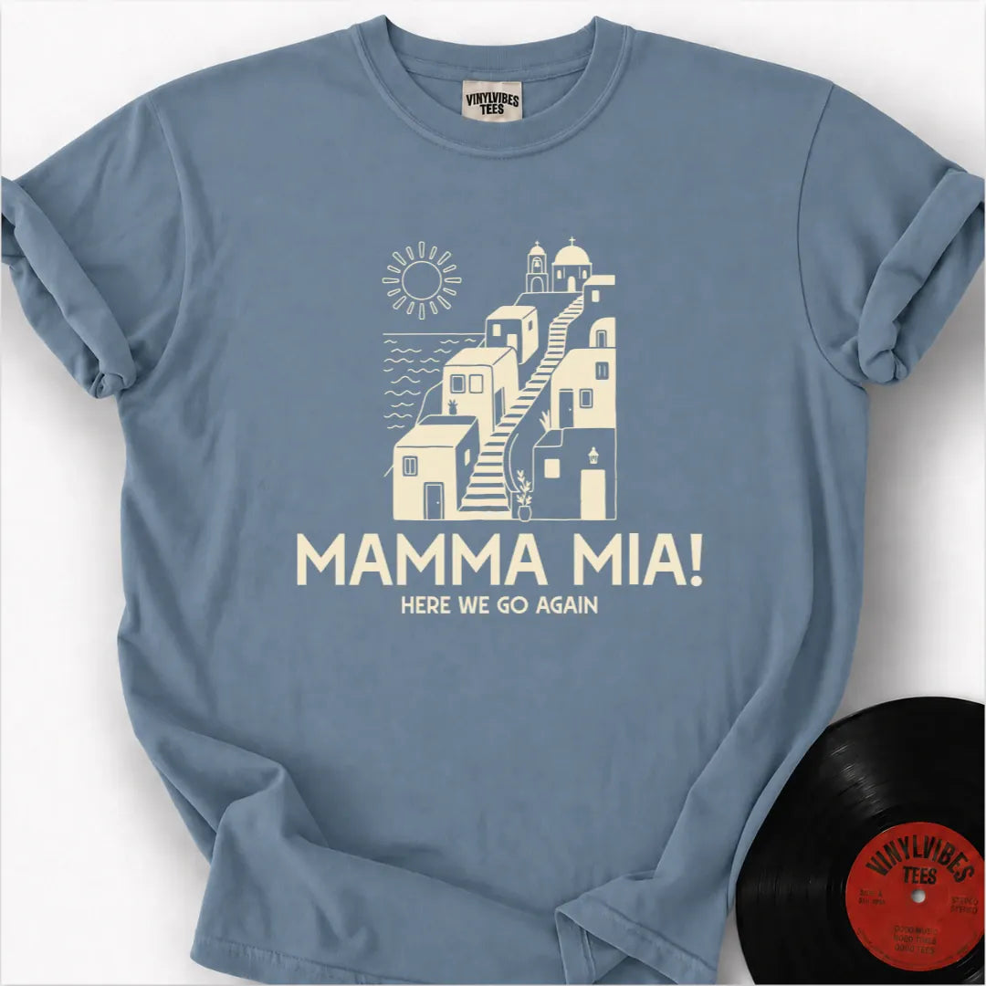 Printify T-Shirt Ice Blue / S Postcard Greece Premium T-Shirt