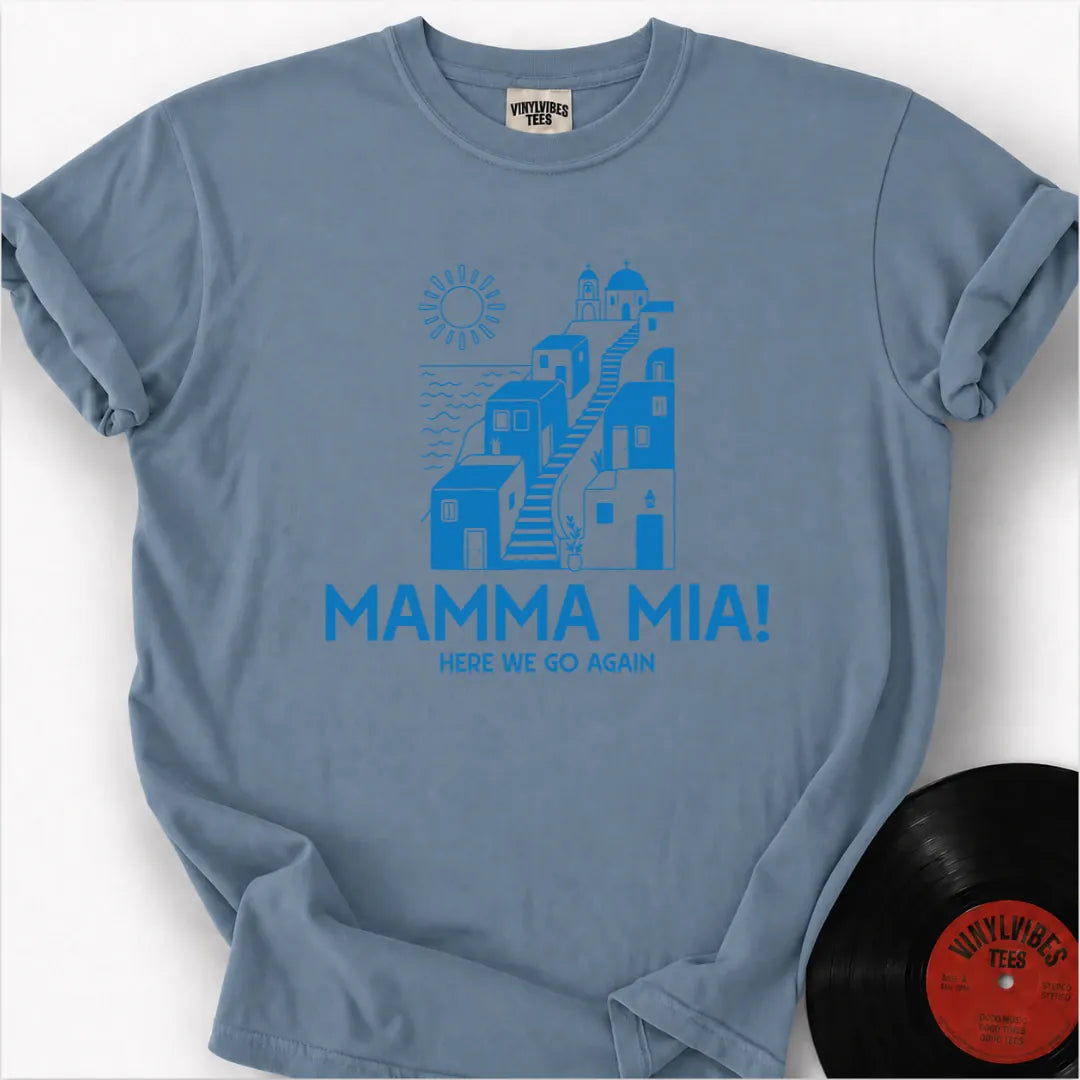 Printify T-Shirt Ice Blue / S Postcard Greece Premium T-Shirt