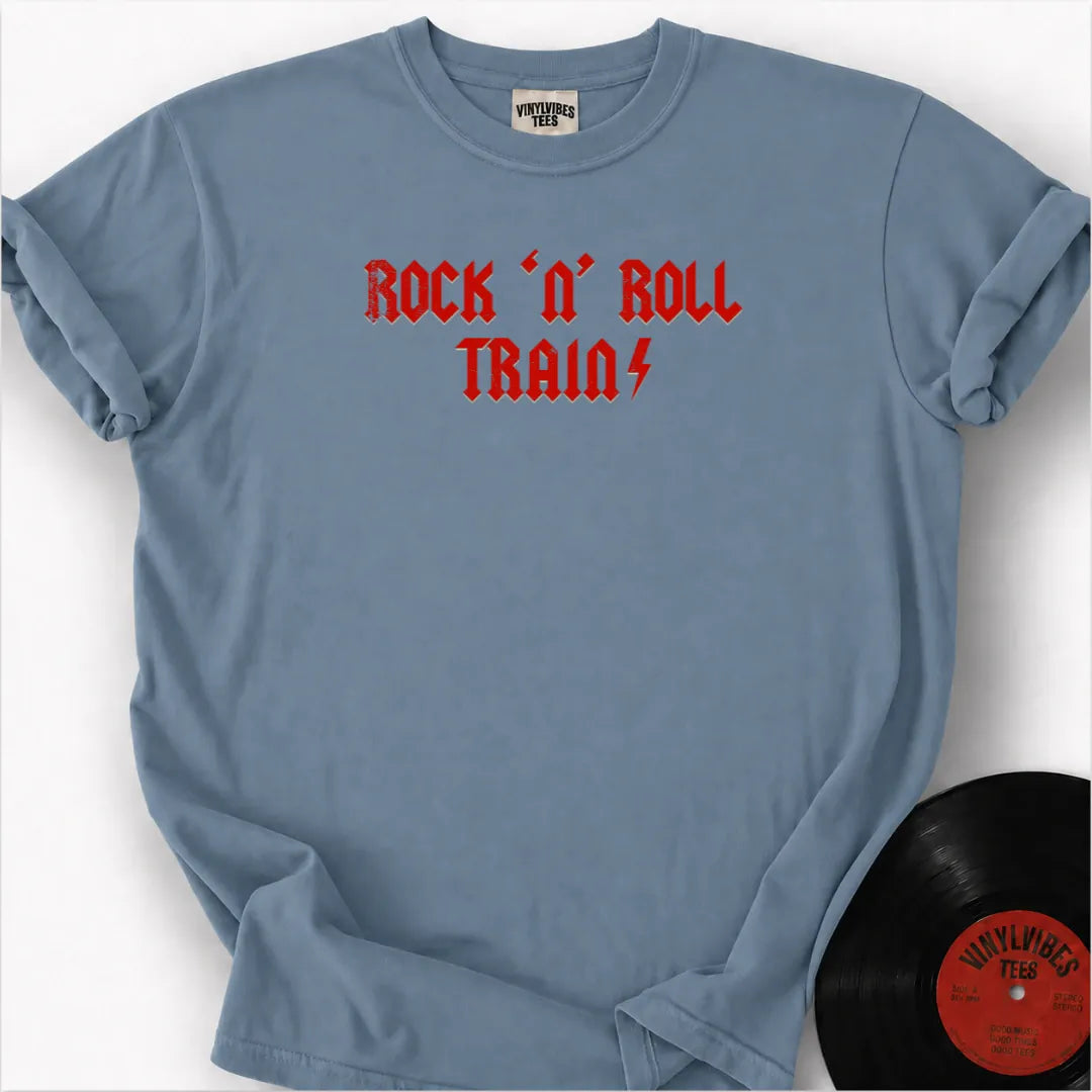 Printify T-Shirt Ice Blue / S Rock 'n roll train Premium T-Shirt
