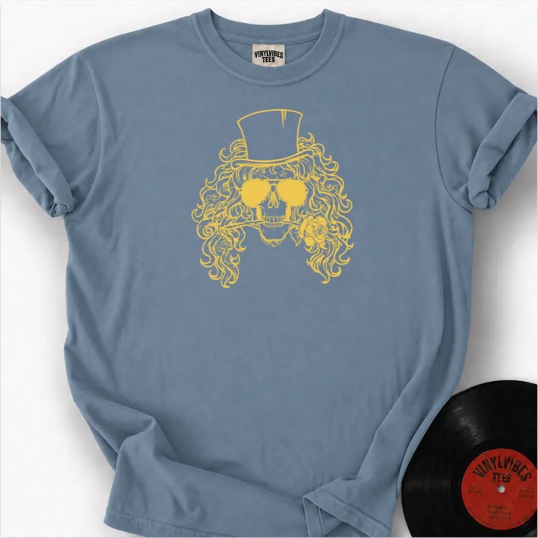 Printify T-Shirt Ice Blue / S Skull Rose Premium T-Shirt