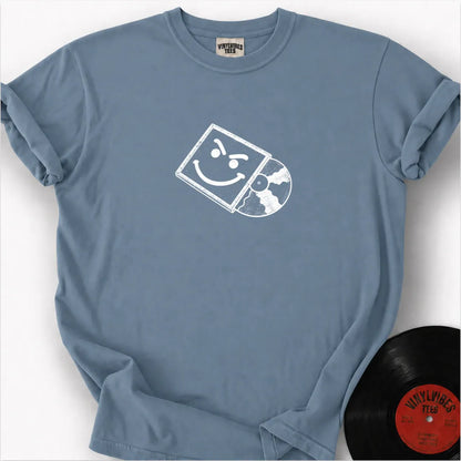 Printify T-Shirt Ice Blue / S Smiley Vinyl Premium T-Shirt