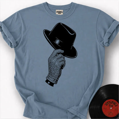 Printify T-Shirt Ice Blue / S Sparkling Glove & Fedora Premium T-Shirt