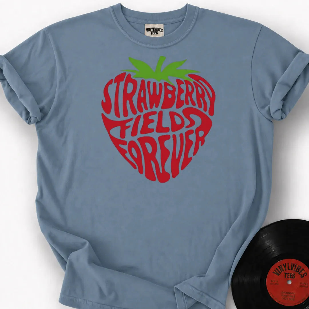 Printify T-Shirt Ice Blue / S Strawberry Fields Premium T-Shirt