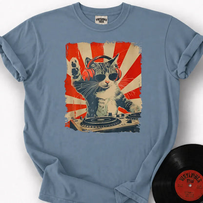 Printify T-Shirt Ice Blue / S Vibing Cat Premium Premium T-Shirt