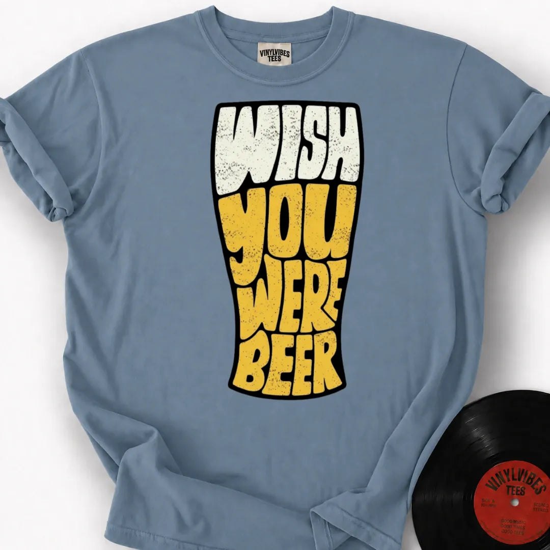 Printify T-Shirt Ice Blue / S Wish You Were Beer Premium T-Shirt