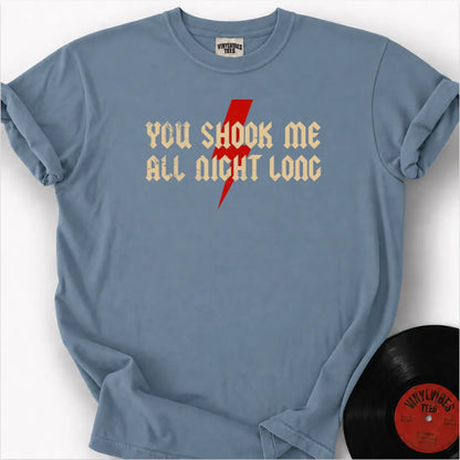 Printify T-Shirt Ice Blue / S You shook me all night long Premium T-Shirt