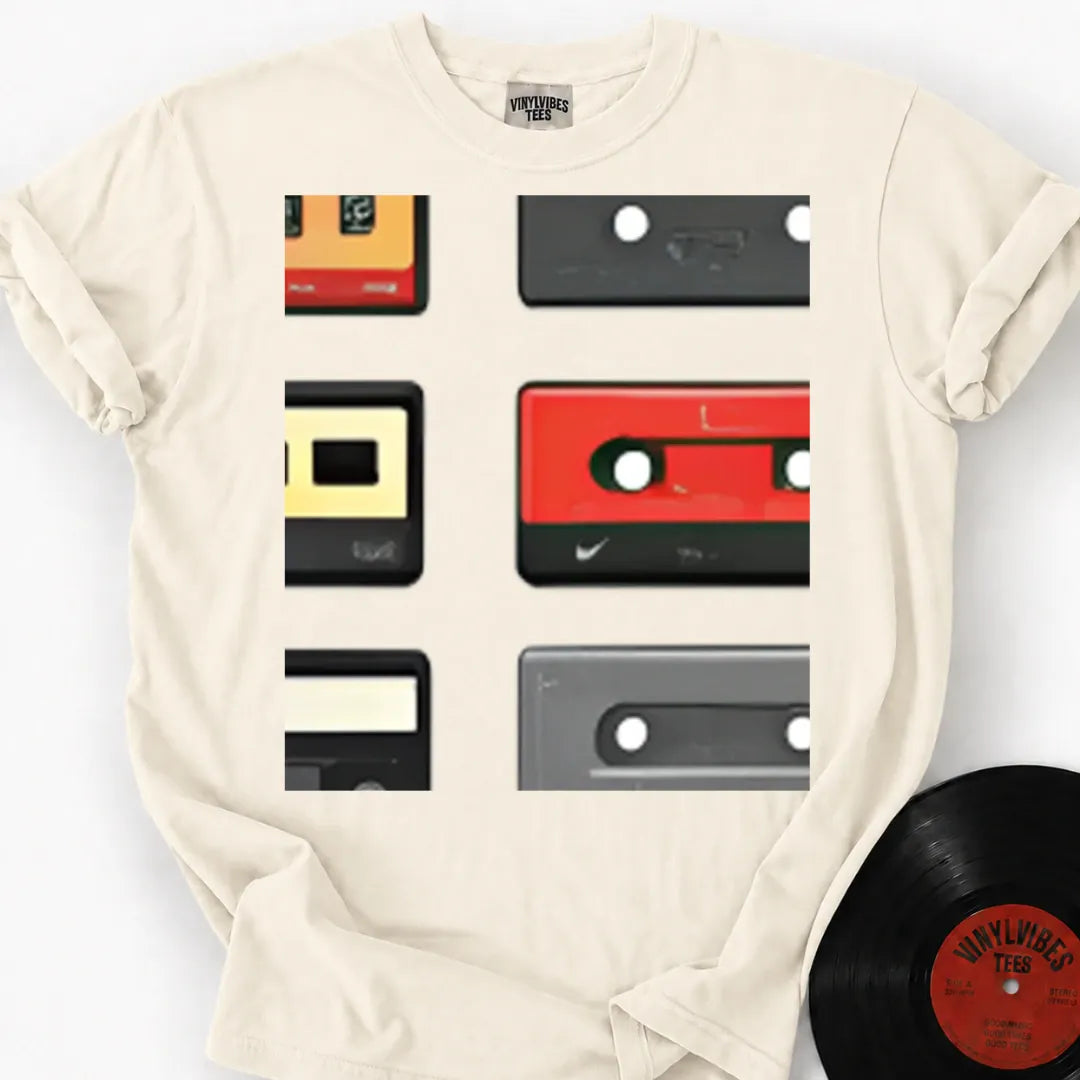 Printify T-Shirt Ivory / S Casette Hoarder T-Shirt