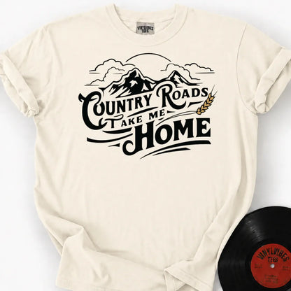 Printify T-Shirt Ivory / S Country Roads Premium T-Shirt